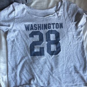 Brandy Melville Gray Tee with Washington 28 Print